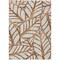 Edge Collections - 8' x 10' - Brown - Indoor Use and Outdoor Area Rug Washable Floral - 1 Piece